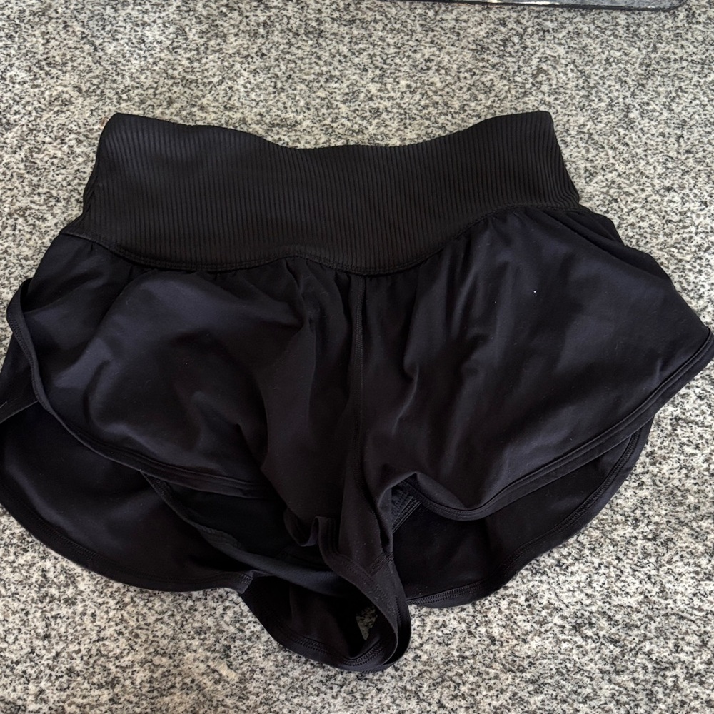 Women's Black High-Waisted Shorts